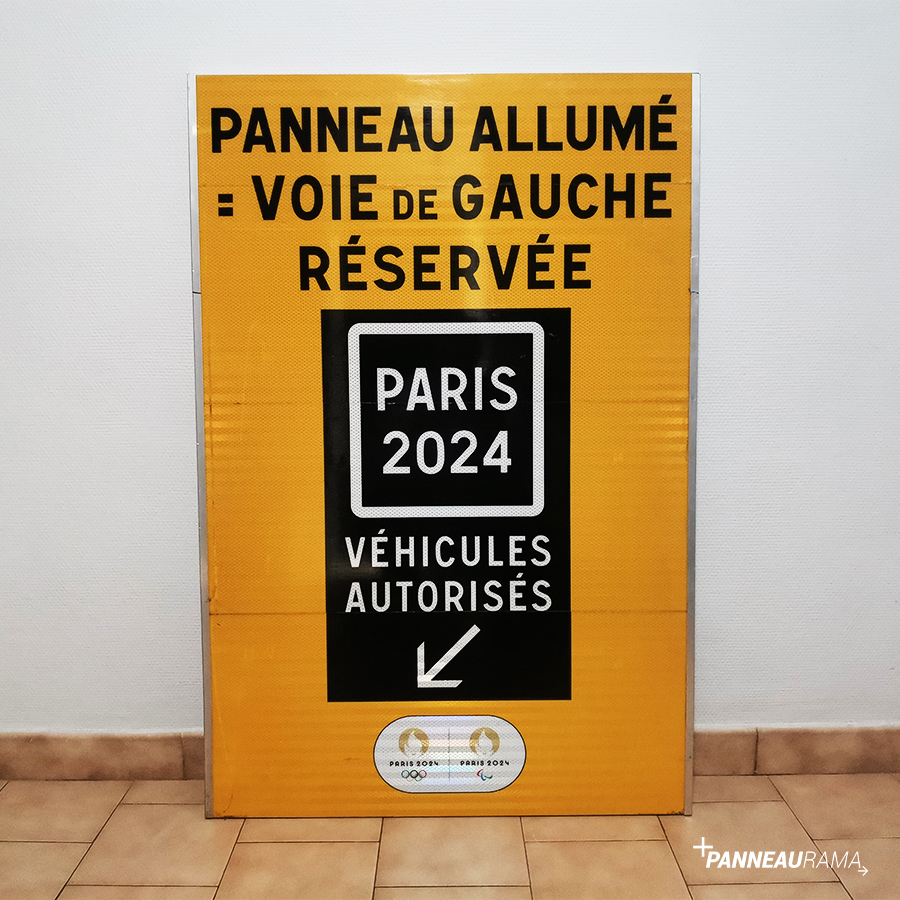 Panneau Voie reservée dynamique JO Paris 2024